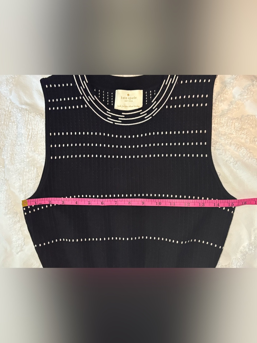 kate spade Black Midi Dress with White Accent Pattern - Picture 12 of 15
